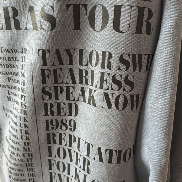 Blue Crewneck Hoodie Eras Tour | It Was Rare I Was There | Handmade | Size Large - Picture 3 of 8